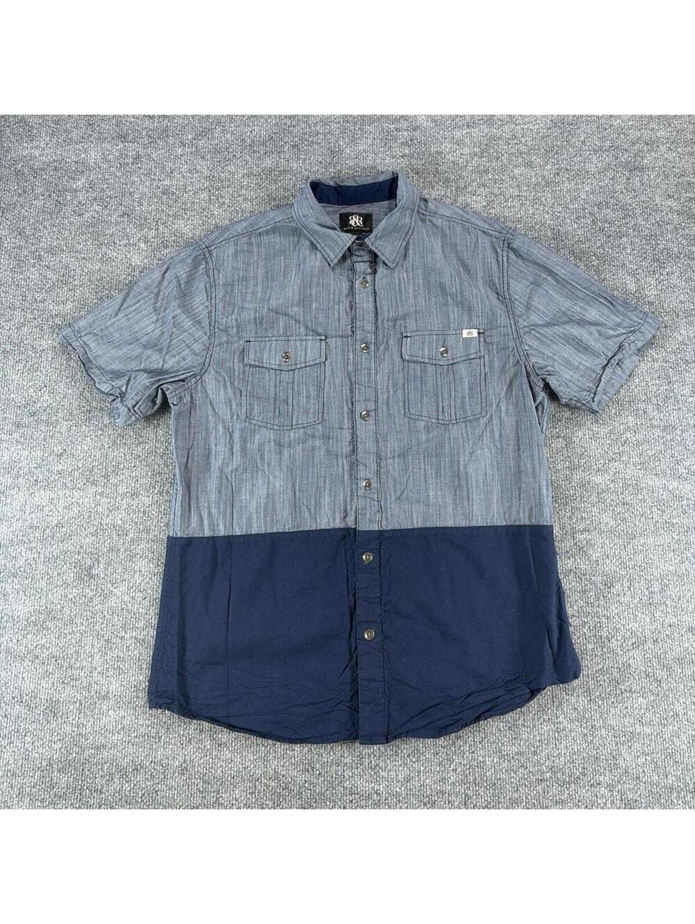Rock & Republic Two-Tone Button-Up Shirt Large - Spring, lightweight, Summer
